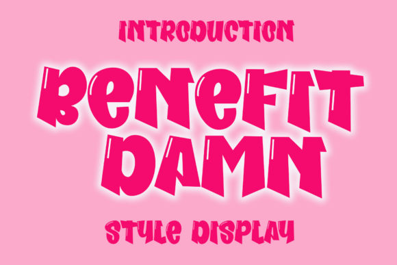 Benefit Damn: A Bold Typeface for Editorial Confidence