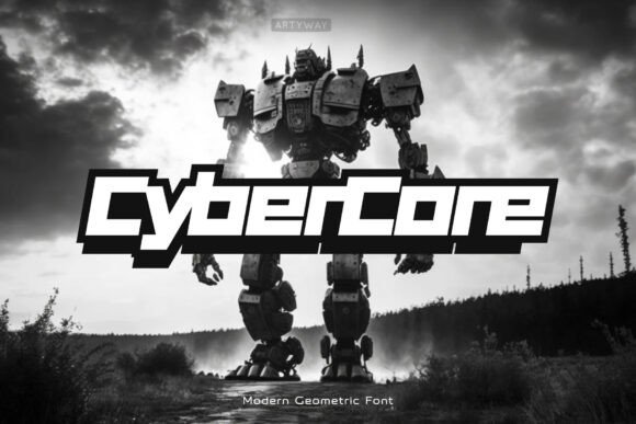 Cybercore: A Bold Font for Digital Branding