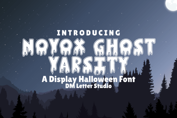 Novox Ghost Varsity: A Spooky Athletic Display Font for Bold Branding