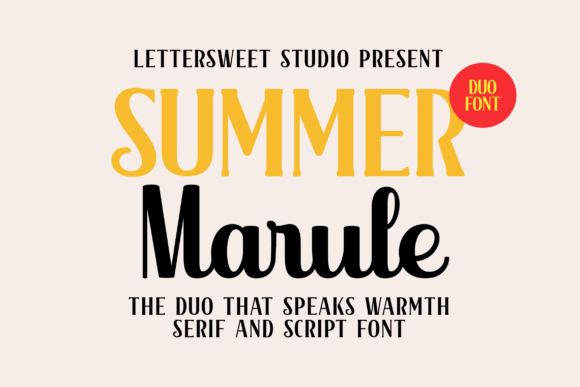Summer Marule: A Font for Crafting Warm, Elegant Designs
