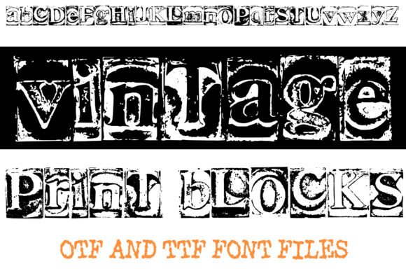 Vintage Print Blacks for Web Design